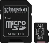 Kingston Canvas Select Plus 64GB microSDXC C10 V30 UHS-I memóriakártya SD adapterrel 