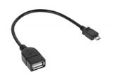 LogiLink USB-A anya - microUSB-B apa OTG kábel 20cm 