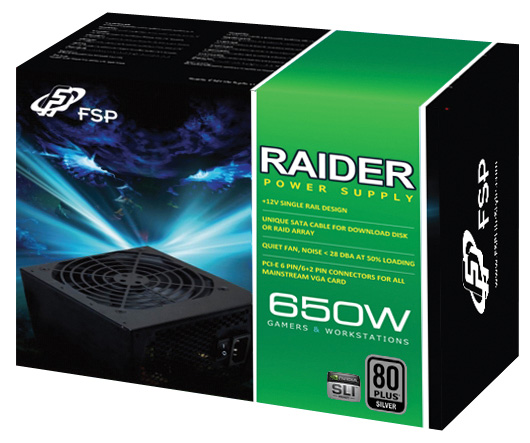 FSP Raider 650W 80+ Silver tápegység Tápegység