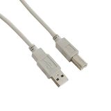 Wiretek USB nyomtató kábel 1.8m szürke 