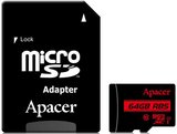 Apacer 64GB microSDXC C10 V30 UHS-I memóriakártya SD adapterrel 