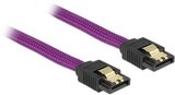 Delock SATA - SATA fontott kábel 30cm lila 