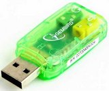 Gembird Virtus USB külső hangkártya zöld 