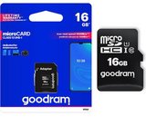 GoodRAM 16GB microSDHC C10 memóriakártya SD adapterrel 