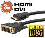 PRC Delight HDMI - DVI-D kábel 3m 