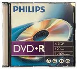 Philips DVD+R 4.7GB 16x 1db-os slim tok 
