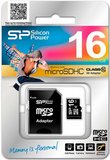 Silicon Power 16GB microSDHC memóriakártya C10 adapterrel 