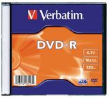 Verbatim DVD-R 4.7GB 16x slim tok 